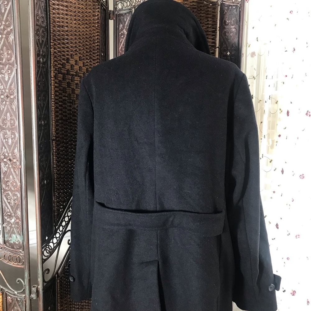 Lands' End Women's Classic Black Peacoat - Picture 3 of 12